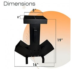 FEBTECH - 캠핑 로켓 스토브 - 듀얼 사이드 대형 연료 챔버 - 자가 급식 캠핑 스토브 – 탈착식 상단 – 야외 요리, 캠핑, 사냥, 피크닉용