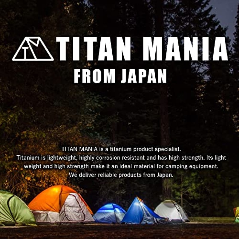 TITAN MANIA 이중벽 절연 티타늄 컵 3종 세트(120+180+300ml), 머그, 초경량, 견고함, 아웃도어 장비, 캠핑 장비