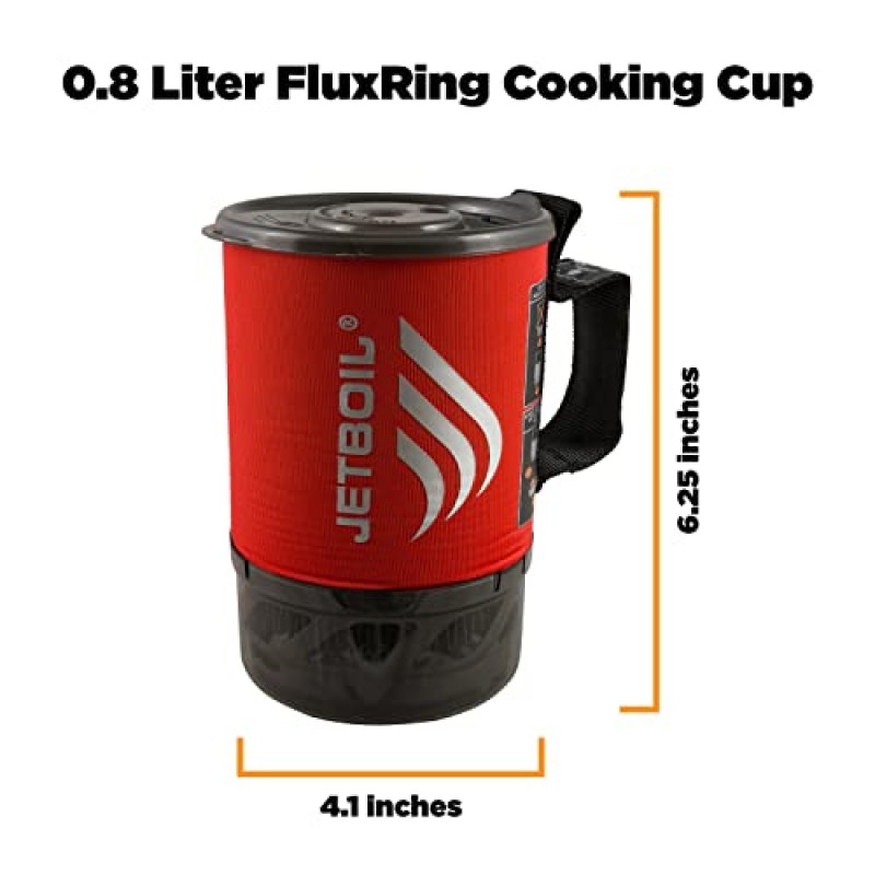 Jetboil MicroMo 조절 가능한 열 제어 기능을 갖춘 경량 정밀 캠핑 및 백패킹 스토브 요리 시스템