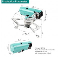 BRS 휴대용 부탄 스토브 접이식 캠핑 가정용 가스 버너 휴대용 가방 포함(BRS-99)(마스 그린)