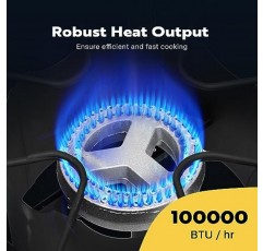 VIVOHOME 단일 프로판 야외 버너 100,000 BTU 조절 가능한 다리가 있는 캠핑 스토브, 캠프 요리용 가스 스토브