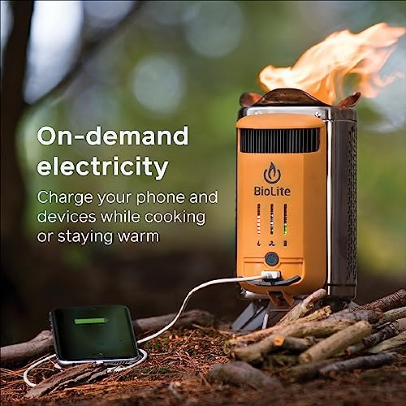 BioLite CampStove 2+ 장작, 전기 생성 및 USB 충전 캠프 스토브, 전체 키트