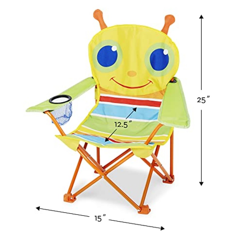 Melissa & Doug Sunny Patch Giddy Buggy 접이식 잔디밭 및 캠핑 의자(편안함 없는 포장)