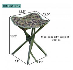 JSHANMEI 캠핑 의자 야외 하이킹 낚시 여행을위한 휴대용 접이식 의자 디럭스 4 다리, 300 파운드 지원