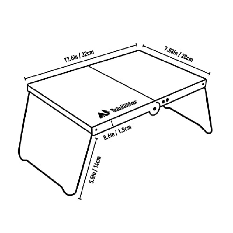 SoloWilder Tinybee 캠프 테이블 접이식 야외 초경량 배낭 테이블 높은 다리