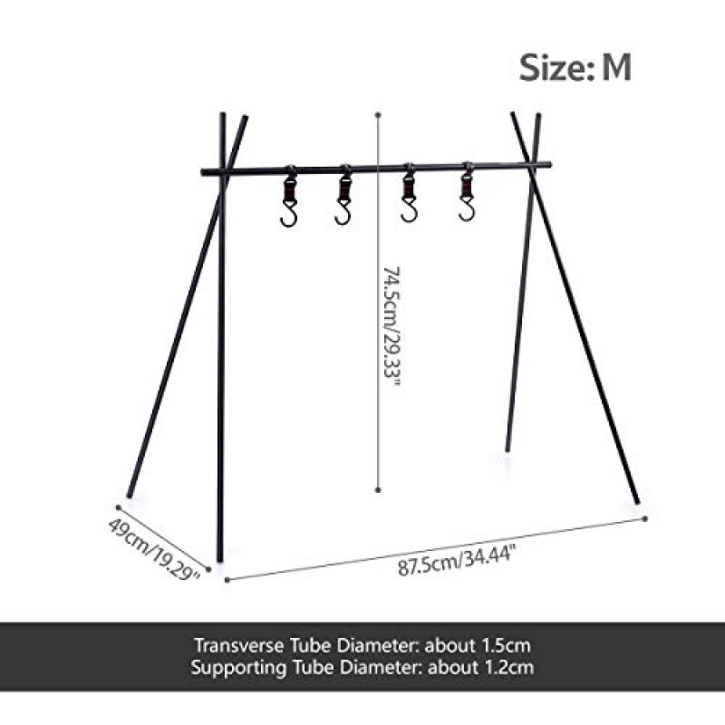 네이처하이크 야외 캠핑 걸이 랙 가벼운 도구를위한 경량 접이식 휴대용 삼각대 조리기구 걸이
