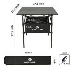 ROCK CLOUD 휴대용 캠핑 테이블 알루미늄 접이식 캠프 테이블 캠핑 하이킹 피크닉 배낭 여행용 경량 야외, 28