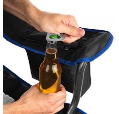 휴대용 가방, 내장 쿨러, 컵 홀더 및 병따개가 포함된 Homevative 헤비듀티 캠핑 의자
