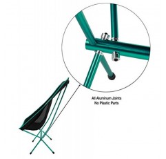 FE 액티브 접이식 캠핑 의자 - 머리 받침대가 있어 더 편안하게 사용할 수 있는 매우 긴 휴대용 소형 접이식 해변 의자. 하이킹, 야외 활동, 배낭 여행, 여행용 전체 알루미늄 조인트 | 캘리포니아에서 디자인됨