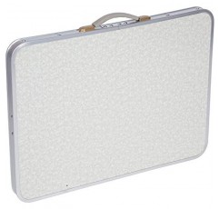 운반 손잡이가 있는 알루미늄 휴대용 접이식 캠프 테이블 - 상표 혁신으로, 흰색