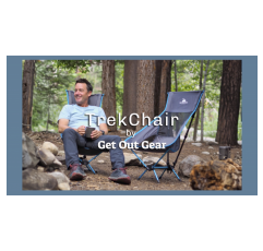 Get Out Gear TrekChair 하이백 초경량 백패킹 의자 - 의자만 | 사용자가 제공한 트레킹 폴이 필요합니다.