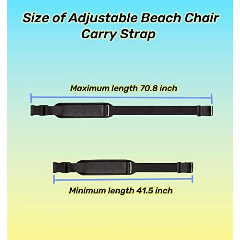 3팩 비치 의자용 조절 가능한 캐리 스트랩 캐리 스트랩용 접이식 비치 의자 비치 의자용 범용 어깨 스트랩 캠핑 스쿠터 자전거 배낭 피크닉 야외 및 기타 품목