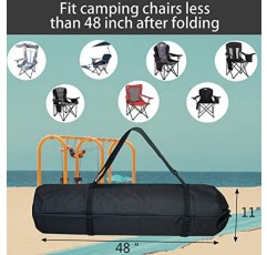 접이식 의자 교체 가방, 접이식 캠핑 의자(48인치)용 어깨끈이 있는 튼튼한 캠프 의자 보관 가방 운반용 가방