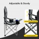 aofunny 캠핑 의자, 쿨러 포켓과 컵 홀더가 있는 성인용 패딩 캠핑 의자, 휴대용 가방이 있는 휴대용 접이식 의자, 최대 250lb 수용 - 경량 6.6lb, 축구, 피크닉