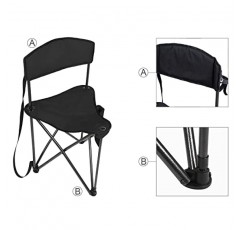 PORTAL 등받이가 있는 초대형 빠른 접이식 삼각대 의자 캐리 스트랩이 있는 낚시 캠핑 의자