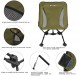 NUOWN 휴대용 의자 캠핑 의자 조절 가능한 높이 캠핑 접이식 비치 의자 하이킹 및 비치 그린용 사이드 포켓이 있는 경량 휴대용 접이식 캠핑 의자
