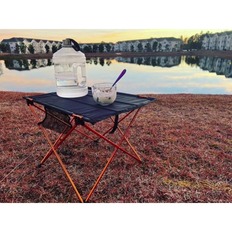 G4Free 초경량 휴대용 접이식 캠핑 테이블 야외 캠핑 하이킹 피크닉을위한 운반 가방이있는 소형 롤업 테이블