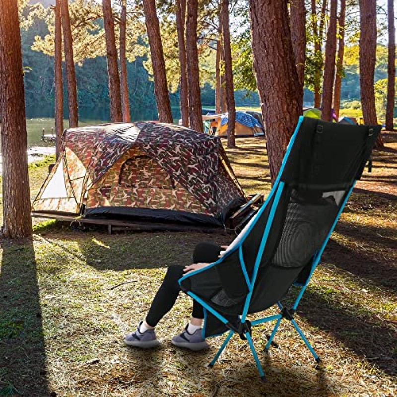 측면 주머니가 있는 Kelma 휴대용 캠핑 의자, 컵 홀더가 있는 접이식 의자, 초경량 소형 배낭용 접이식 의자, 여행, 해변, 피크닉, 여행 하이킹에 적합