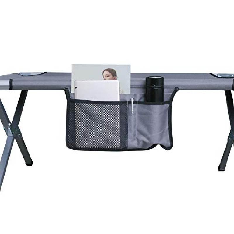 Homevibes 접이식 경량 침대 & 휴대용 캠핑 침대(캐리백 포함) 성인용 하이킹 수렵 여행, 블루 블랙 그린 베이지 그레이