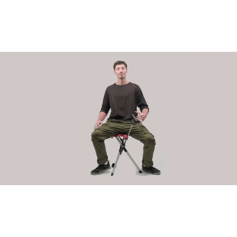 STEP2GOLD Ta-Da 의자 시리즈 2 - 휴대용 지팡이, 좌석이 있는 지팡이, 접이식 의자, 하이킹 스틱, 캠핑용, 하이킹, 경량 알루미늄, 간편한 휴대, 미끄럼 방지(32.2
