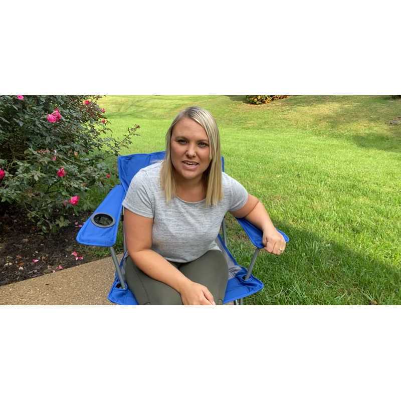 KingCamp 접이식 캠핑 의자 대형 헤비 듀티 야외 캠프 의자 휴대용 잔디 의자 팔 의자, 튼튼한 강철 프레임은 스포츠 낚시 피크닉을 위한 컵 홀더가 있는 300파운드를 지원합니다