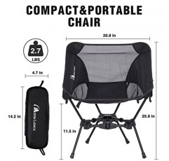 MOON LENCE 휴대용 캠핑 의자 배낭 의자 - 4세대 초경량 접이식 의자 - 하이킹 등산, 해변, 2팩을 위한 작고 가벼운 접이식 의자