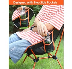 Sportneer 경량 휴대용 접이식 캠핑 의자 2팩 성인용 소형 해변 캠프 의자 접이식 배낭 의자 캠핑 하이킹 잔디 피크닉 여행을 위한 야외 접이식 의자