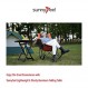SUNNYFEEL 접이식 캠핑 테이블 - 경량 알루미늄 휴대용 피크닉 테이블, 18.5x18.5x24.5인치 요리, 해변, 하이킹, 여행, 낚시, 바비큐, 실내 옥외용 소형 접이식 캠프 테이블