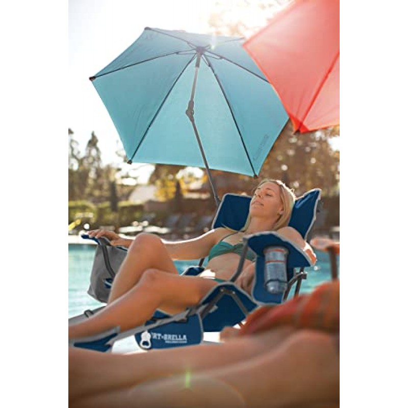 UPF 50+ 조절식 우산이 포함된 Sport-Brella 비치 체어
