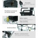 iClimb 헤비듀티 컴팩트 캠핑 접이식 메쉬 의자(사이드 테이블과 손잡이 포함)
