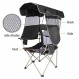 캠핑 브라더스 그늘막 캐노피가 있는 캠핑 의자 - 야외용 접이식 파티오 의자 - 접이식 차양, 컵 홀더, 측면 포켓 포함(아미 그린)