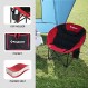 KingCamp 성인용 대형 캠핑 의자 300LBS 용량 캠프 잔디 의자 캠프 바베큐 야외 낚시를 위한 컵 홀더 보관 가방이 있는 접이식 캠프 의자 31 x 33 x 27 인치 Balck&Red 캠핑 의자