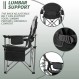 KingCamp 요추 등받이 패딩 캠프 의자 헤비 듀티 대형 접이식 캠핑 의자 야외, 낚시, 마당, 스포츠용 쿨러 가방 팔걸이 및 운반 가방이 있는 휴대용 잔디 의자