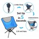 성인용 CENTERLOK 캠핑 의자 작은 크기의 작고 튼튼한 야외 의자 5초 만에 쉽고 빠른 설치 220lbs 지원, 파란색