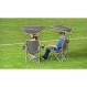 Quik Shade 헤비 듀티 맥스 셰이드 틸트 UV 자외선 차단 캐노피가 포함된 매우 넓은 접이식 캠프 의자