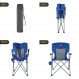 EVER ADVANCED 접이식 캠핑 의자 2개 세트(컵 홀더 포함) 쿼드 패딩 암, 외부 휴대용 접이식 강철 프레임 대형 헤비 듀티 300lbs 지원