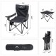 네이처하이크 3-in-1 리클라이닝 캠핑 의자, 분리 가능한 발판/테이블/스툴, 머리 받침대, 컵 홀더 및 보관 가방이 있는 접이식 휴대용 라운지 의자, 휴대용 가방이 있는 조절 가능한 캠핑 의자 안락 의자