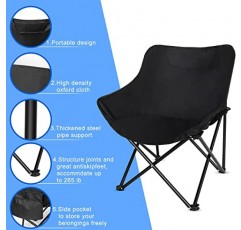 4 팩 캠핑 의자 접이식 의자 세트 야외 장비 성인 선물 휴대용 컴팩트 배낭 캠프 의자 해변 피크닉을 위한 보강 잔디 의자 간편한 휴대 보관 가방 포함 하이킹