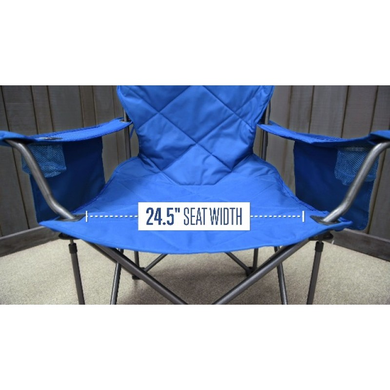메쉬 컵 홀더와 포켓이 있는 성인용 ALPS 등산 킹콩 캠핑 의자, 컴팩트한 접이식 강철 프레임으로 내구성과 신뢰성이 보장됩니다.