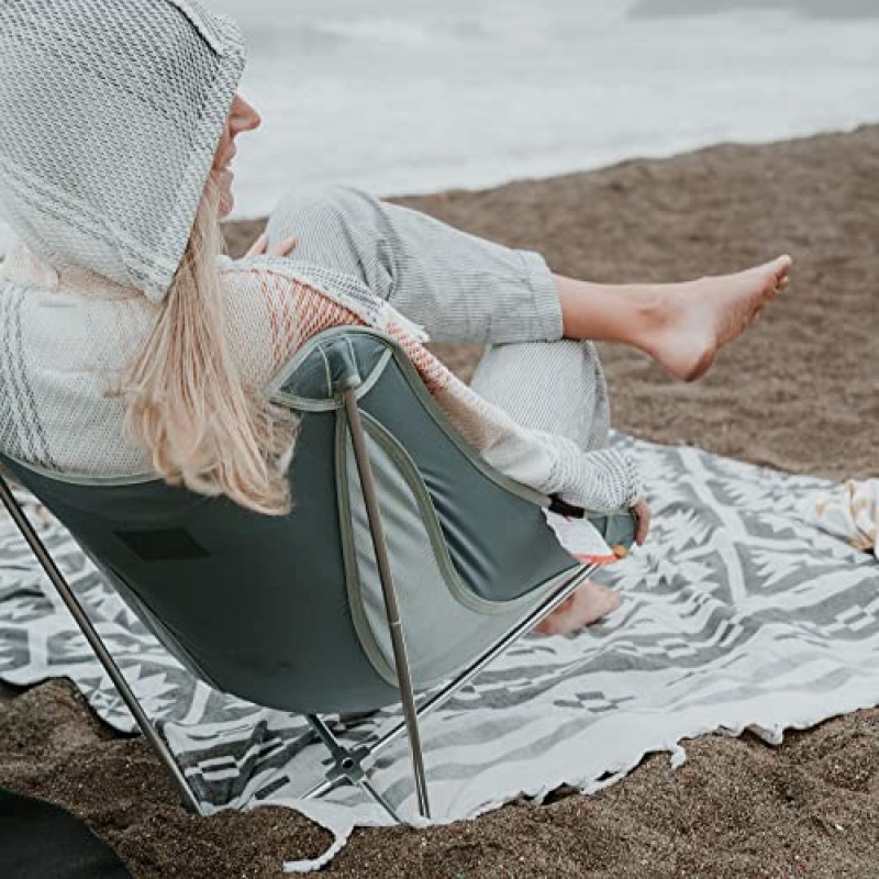 그랜드 트렁크 바둑 의자의 Alite | 초경량 캠핑 의자 | 휴대용, 빠르고 쉬운 설정 | 하이킹, 배낭여행, 낚시, 해변용 잔디 의자 | 알루미늄 프레임(클레이 레드)