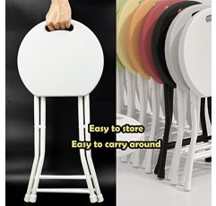 Stronger Frame 4 Pack 18' 성인용 흰색 접이식 스택형 휴대용 의자 의자, 경량 접이식 라운드룸 피크닉 저녁 식사 캠핑 낚시(흰색)