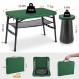 캠핑용 접이식 의자가 있는 소형 접이식 테이블 - Mondoshop 야외 피크닉, 요리, 캠프, 식사용 그물이 있는 휴대용 경량 접이식 테이블 접이식 의자