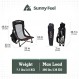 SUNNYFEEL 접이식 낮은 캠핑 해변 의자 2팩, 메쉬백이 있는 경량 휴대용 잔디 의자, 야외/여행/피크닉/콘서트용 컵 홀더, 휴대용 가방이 있는 접이식 캠프 배낭 의자