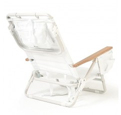 Business & Pleasure Co. Holiday Tommy Chair - 리클라이닝 백팩 비치 체어 - 앤틱 화이트