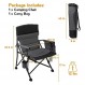 Pacific Pass 튼튼한 패딩 의자(내장 보관함 및 컵 홀더 포함), 가방 포함 - 폴리에스테르, 검정색