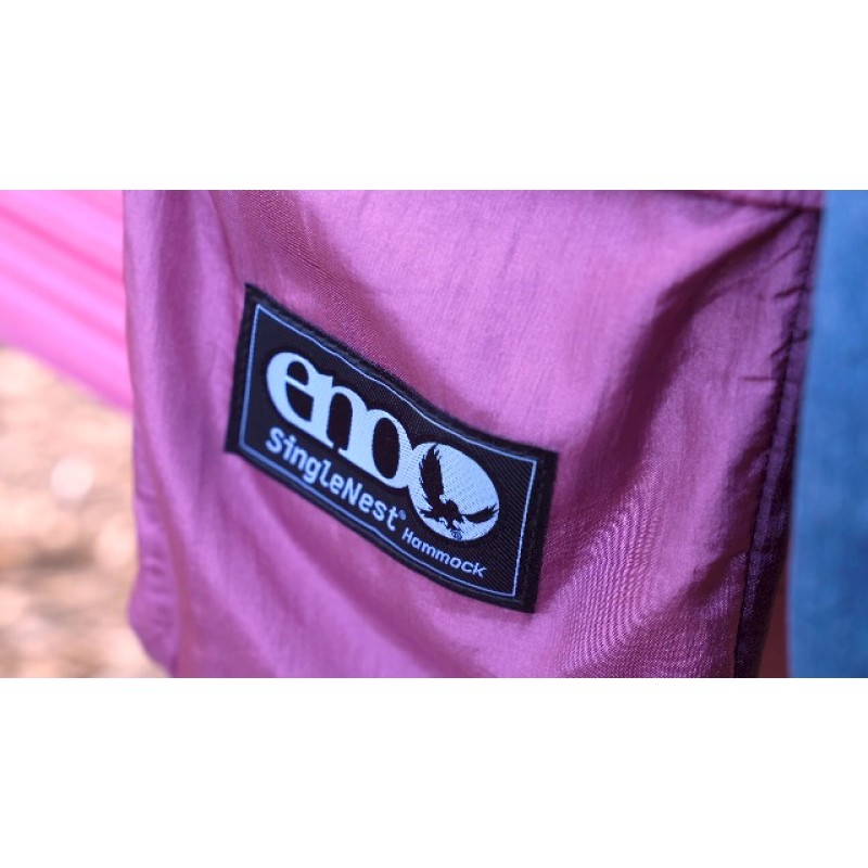 ENO SuperSub 초경량 해먹 - 1인용 휴대용 해먹 - 캠핑, 하이킹, 배낭여행, 여행, 축제 또는 해변용 - 차콜/오렌지