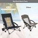 성인용 REDCAMP 비치 의자 2팩, 하이 메쉬 백 로우 시트 비치 체어, 캠핑 잔디밭 야외 여행용 휴대용