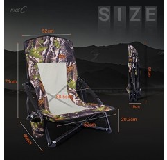 좋은 C 사냥 의자, 터키 사냥 의자, 사냥용 터키 좌석, 컵 홀더 및 캐리 스트랩이 있는 낮은 캠핑 접이식 배낭 의자 콤팩트하고 튼튼한 야외, 캠핑, 여행, 피크닉