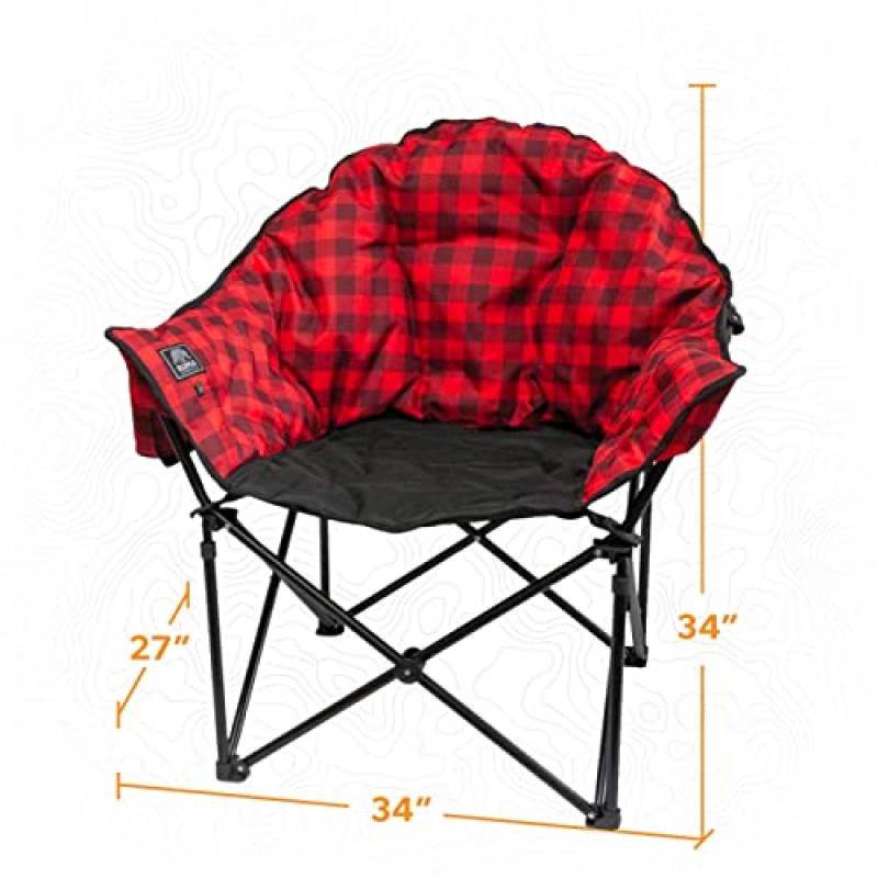 쿠마 아웃도어 기어 게으른 곰 온열 의자 1, 붉은 격자 무늬