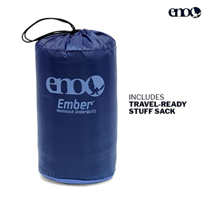 ENO Ember UnderQuilt - 재활용 합성 단열재를 사용한 보호적이고 따뜻한 해먹 퀼트 - 캠핑, 하이킹, 배낭 여행, 축제, 여행 또는 해변용 - 태평양